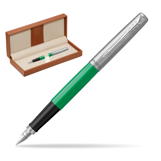 Parker Jotter Originals Green Fountain Pen  in classic box brown