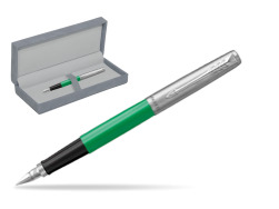 Parker Jotter Originals Green Fountain Pen in suede box grey