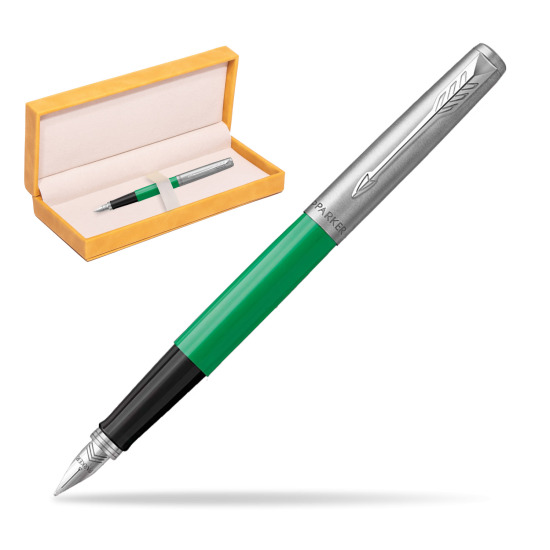Parker Jotter Originals Green Fountain Pen in suede box yellow