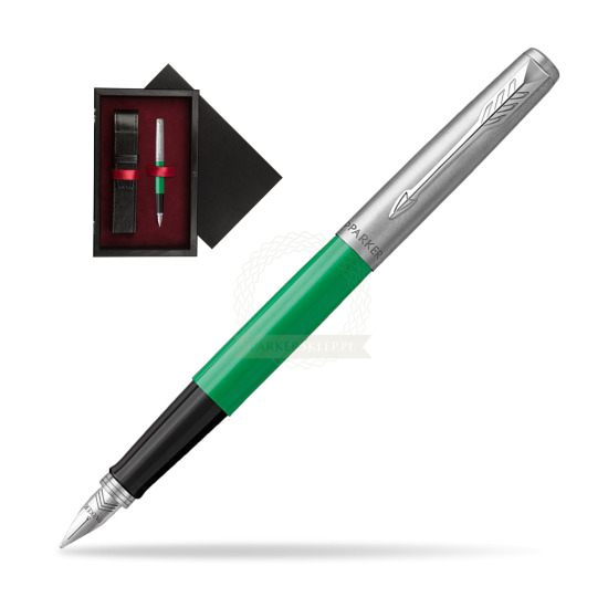 Parker Jotter Originals Green Fountain Pen in single wooden box Black Single Maroon