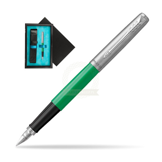 Parker Jotter Originals Green Fountain Pen in single wooden box Black Single Turquoise