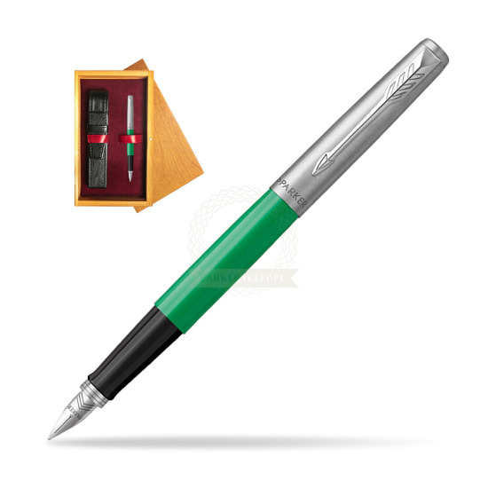 Parker Jotter Originals Green Fountain Pen in single wooden box Honey Single Maroon