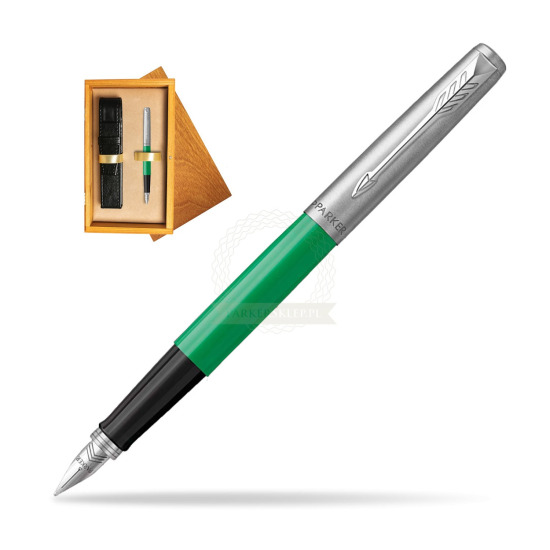 Parker Jotter Originals Green Fountain Pen in single wooden box Honey Single Ecru