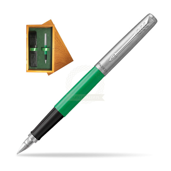 Parker Jotter Originals Green Fountain Pen in single wooden box Honey Single Green