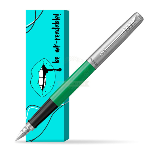 Parker Jotter Originals Green Fountain Pen in cover Ink-readable