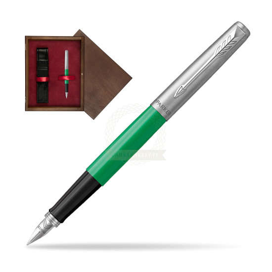 Parker Jotter Originals Green Fountain Pen in single wooden box Wenge Single Maroon