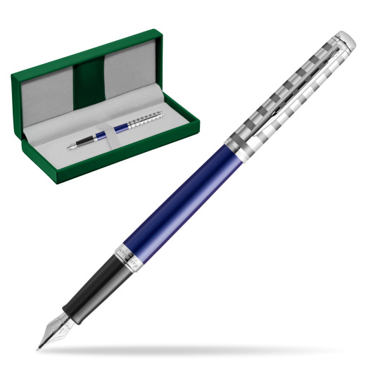 Waterman Hemisphere Deluxe Marine Blue fountain pen - French Riviera collection in the green leather box
