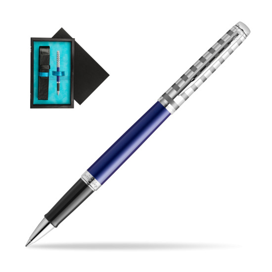 Waterman Hemisphere Deluxe Marine Blue rollerPenna a Sfera - French Riviera collection in single wooden box Black Single Turquoise
