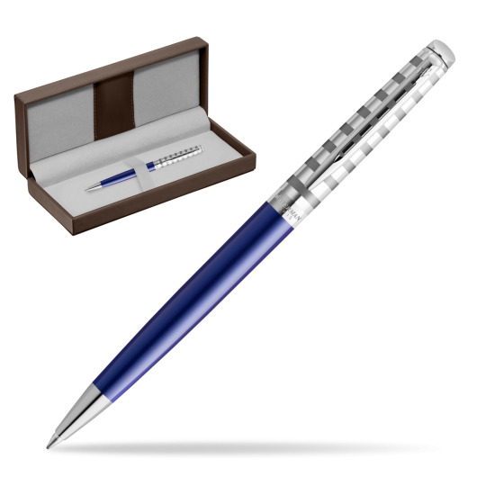Waterman Hemisphere Deluxe Marine Blue ballpoint pen - French Riviera collection in the brown leather box