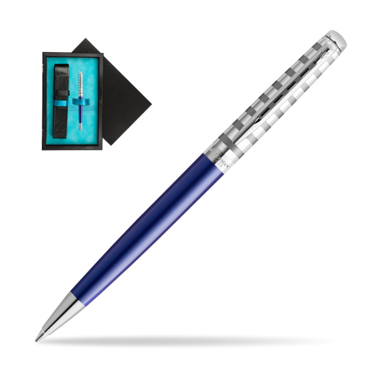 Waterman Hemisphere Deluxe Marine Blue Ballpoint Pen - French Riviera collection in single wooden box Black Single Turquoise