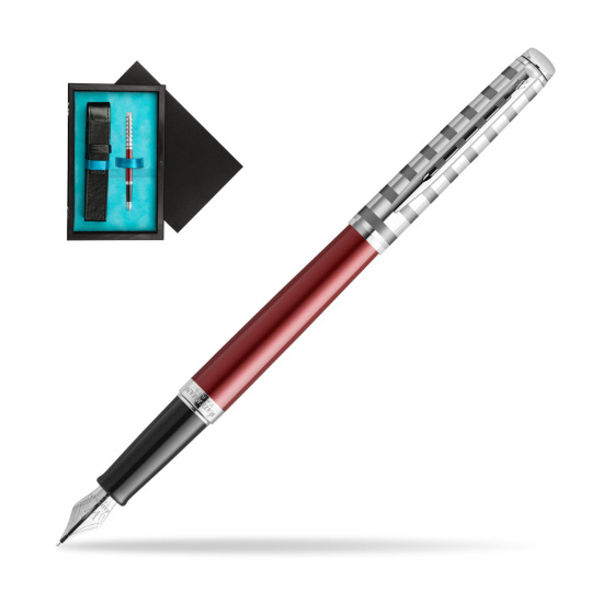 Waterman Hemisphere Deluxe Marine Red Penna Stilografica - French Riviera collection in single wooden box Black Single Turquoise