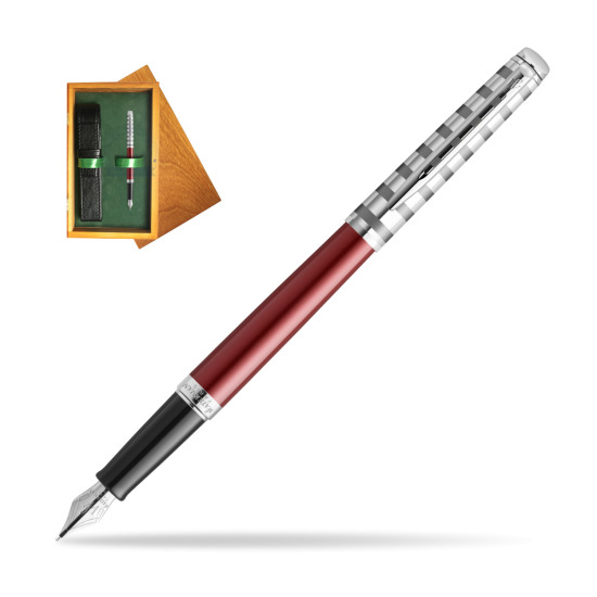 Waterman Hemisphere Deluxe Marine Red Penna Stilografica - French Riviera collection in single wooden box Honey Single Green