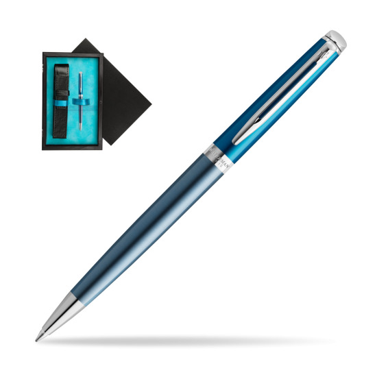 Waterman Hemisphere Sea Blue Penna a Sfera - French Riviera collection in single wooden box Black Single Turquoise