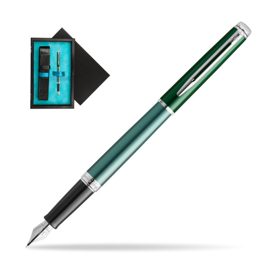 Waterman Hemisphere Vineyard Green Penna Stilografica - French Riviera collection in single wooden box Black Single Turquoise