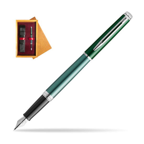 Waterman Hemisphere Vineyard Green Penna Stilografica - French Riviera collection in single wooden box Honey Single Maroon