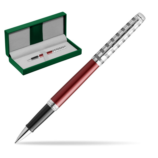 Waterman Hemisphere Deluxe Marine Red RollerStylo à bille - French Riviera collection in the green leather box