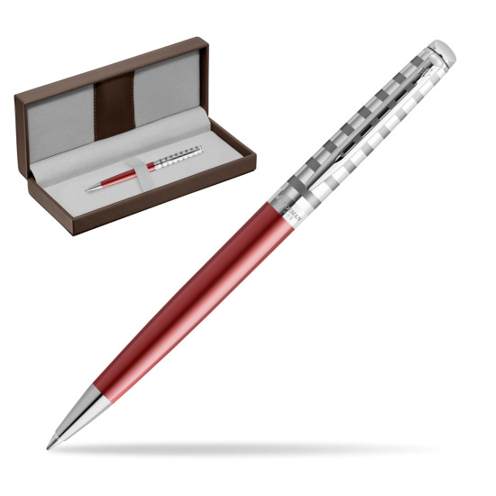Waterman Hemisphere Deluxe Marine Red Stylo à bille - French Riviera collection in the brown leather box