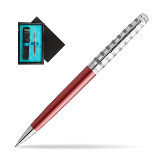 Waterman Hemisphere Deluxe Marine Red Ballpoint Pen - French Riviera collection in single wooden box Black Single Turquoise