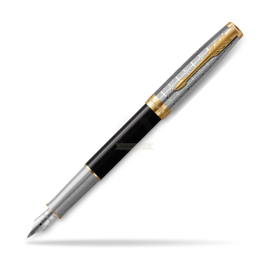 Sonnet Premium Metal & Black GT Fountain Pen