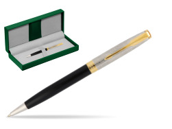 Sonnet Premium Metal & Black GT ballpoint pen in the green leather box