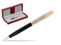Sonnet Premium Metal & Black GT ballpoint pen in the red leather box