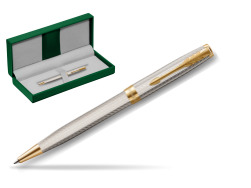 Parker Sonnet Silver Mistral GT Ballpoint Pen in the green leather box