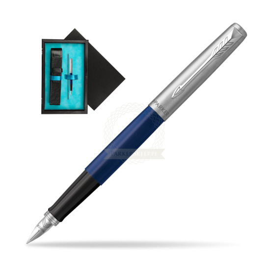 Parker Jotter Originals Navy Blue Penna Stilografica in single wooden box Black Single Turquoise