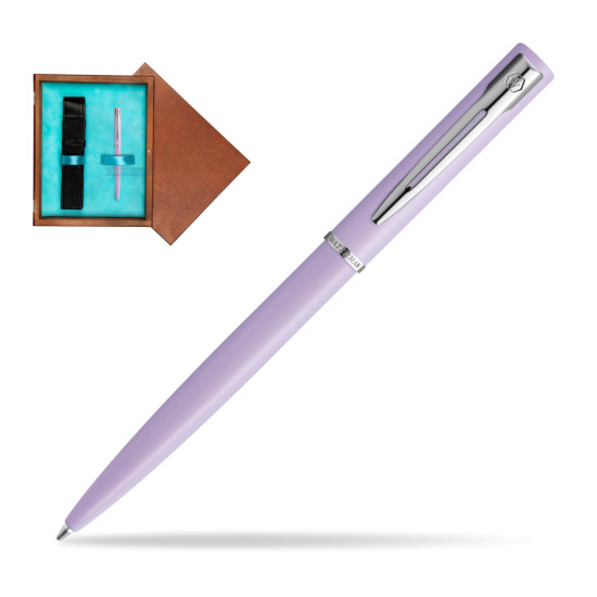 Waterman Allure PURPLE CT Penna a Sfera in single wooden box Mahogany Single Turquoise 