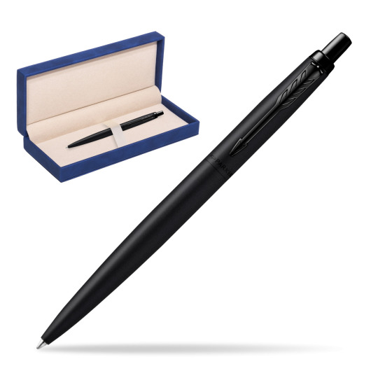 Parker Jotter XL Monochrome Black Pen - Special Edition in suede box navy blue