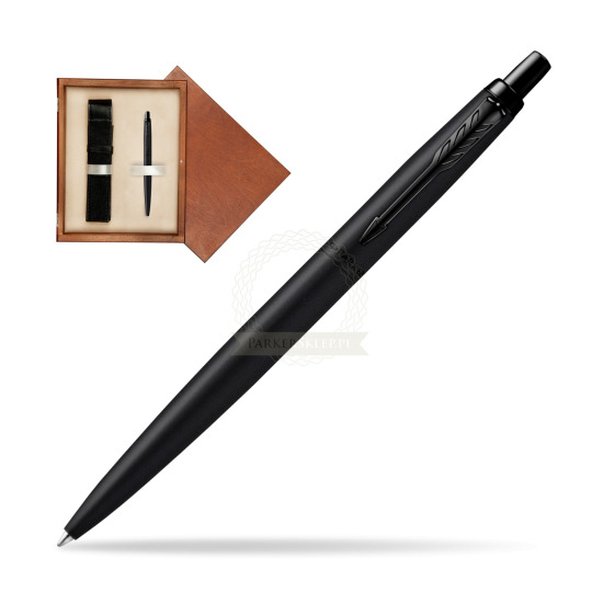 Parker Jotter XL Monochrome Black Pen - Special Edition in single wooden box Mahogany Single Ecru