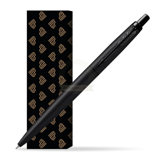 Parker Jotter XL Monochrome Black Pen - Special Edition in cover Golden Hearts