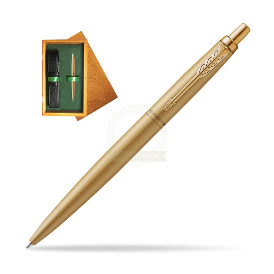 Parker Jotter XL Monochrome Gold Pen - Special Edition in single wooden box Honey Single Green