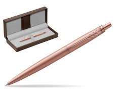 Parker Jotter XL Monochrome Pink Gold Pen - Special Edition in the brown leather box