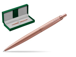 Parker Jotter XL Monochrome Pink Gold Pen - Special Edition in the green leather box