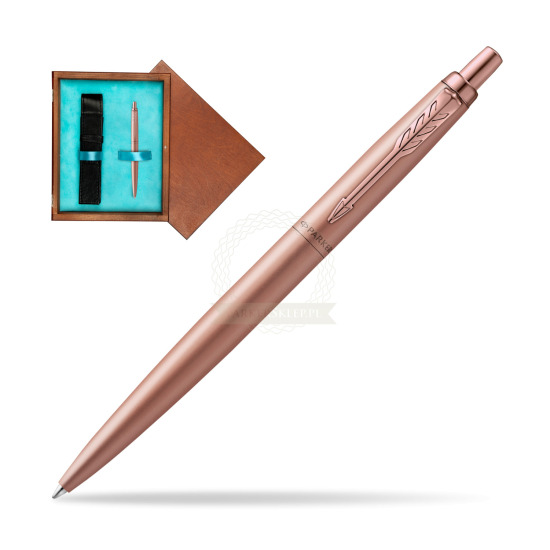 Parker Jotter XL Monochrome Pink Gold Pen - Special Edition in single wooden box Mahogany Single Turquoise 