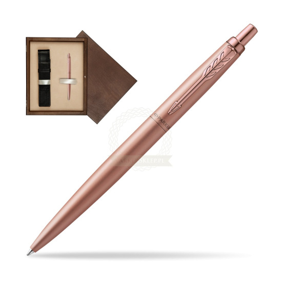 Parker Jotter XL Monochrome Pink Gold Pen - Special Edition in single wooden box Wenge Single Ecru