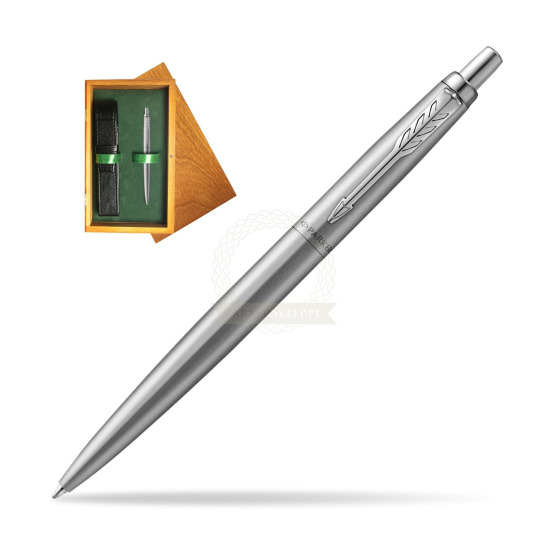 Parker Jotter XL Monochrome Gray Ballpoint Pen - Special Edition in single wooden box Honey Single Green