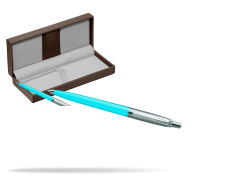 Parker Jotter Originals Błękitny Ballpen in the brown leather box