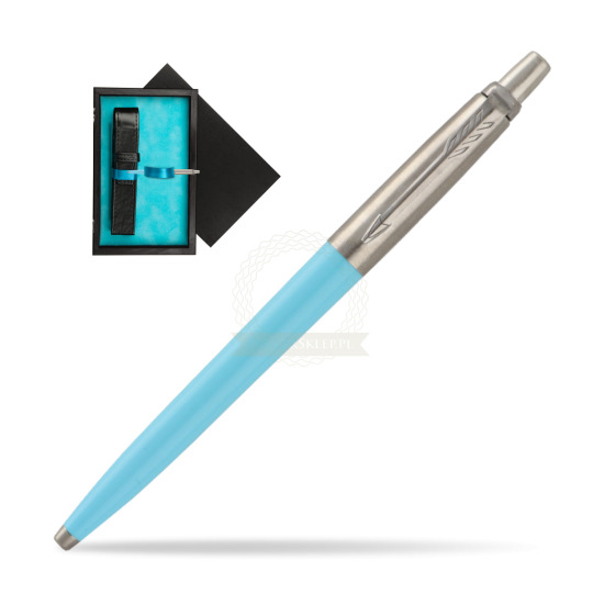 Parker Jotter Originals Blue Azure Ballpen in single wooden box Black Single Turquoise