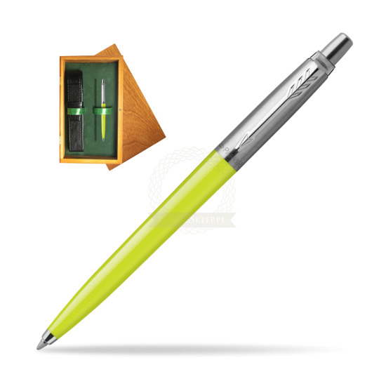 Parker Jotter Originals Limone Ballpen in single wooden box Honey Single Green