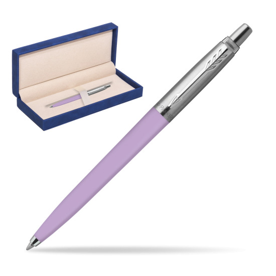 Parker Jotter Originals Pastel Lilac Penna a sfera in suede box navy blue