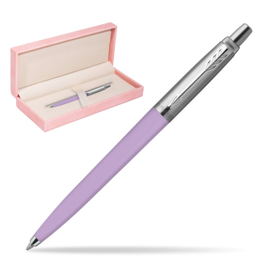 Parker Jotter Originals Pastel Lilac Penna a sfera in suede box pink