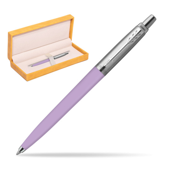 Parker Jotter Originals Pastel Lilac Penna a sfera in suede box yellow