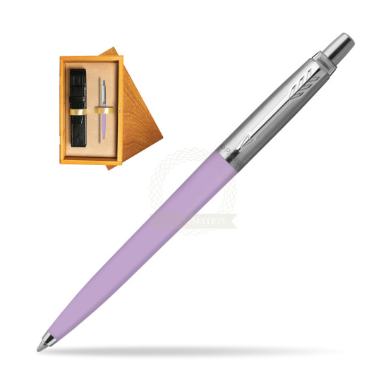 Parker Jotter Originals Pastel Lilac Penna a sfera in single wooden box Honey Single Ecru