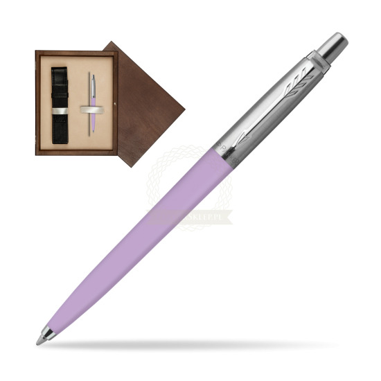 Parker Jotter Originals Pastel Lilac Penna a sfera in single wooden box Wenge Single Ecru
