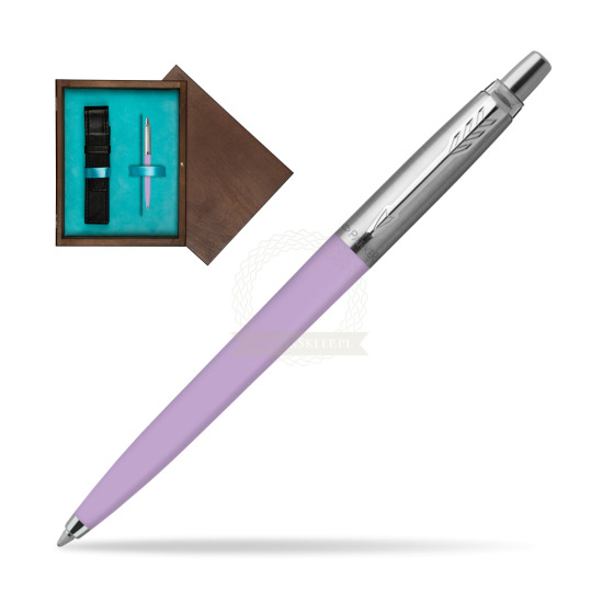Parker Jotter Originals Pastel Lilac Penna a sfera in single wooden box Wenge Single Turquoise 
