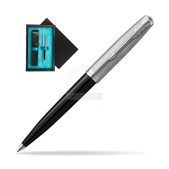 Parker 51 Black CT ballpoint pen in single wooden box Black Single Turquoise