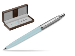 Parker Jotter Originals Pastel Baby Blue Ballpen - Special Edition in the brown leather box