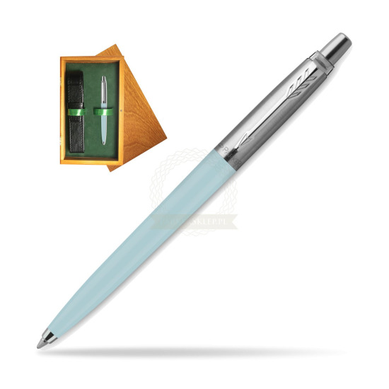 Penna Bambina blu pastello Parker Jotter Originals - Edizione speciale in single wooden box Honey Single Green