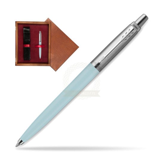Penna Bambina blu pastello Parker Jotter Originals - Edizione speciale in single wooden box Mahogany Single Maroon